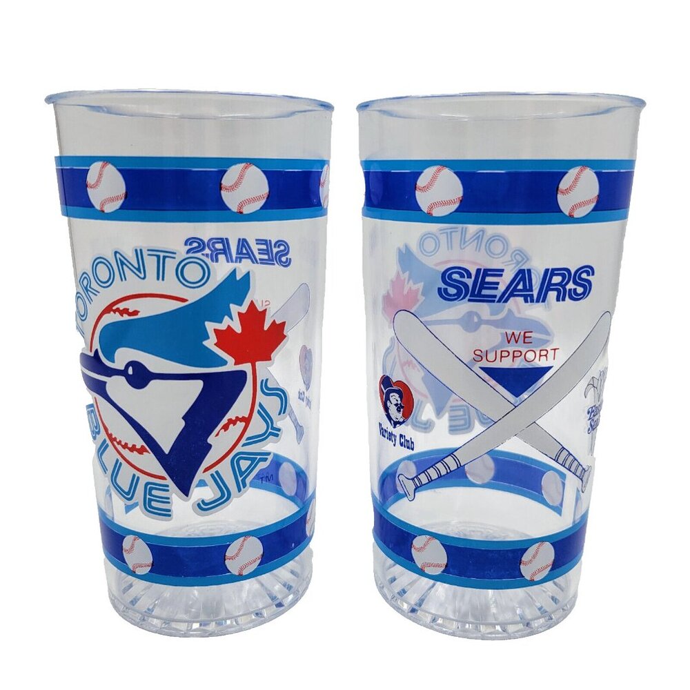 Vintage Toronto Blue Jays Plastic Cup Cups Sears Variety Club Easter Seals MLB